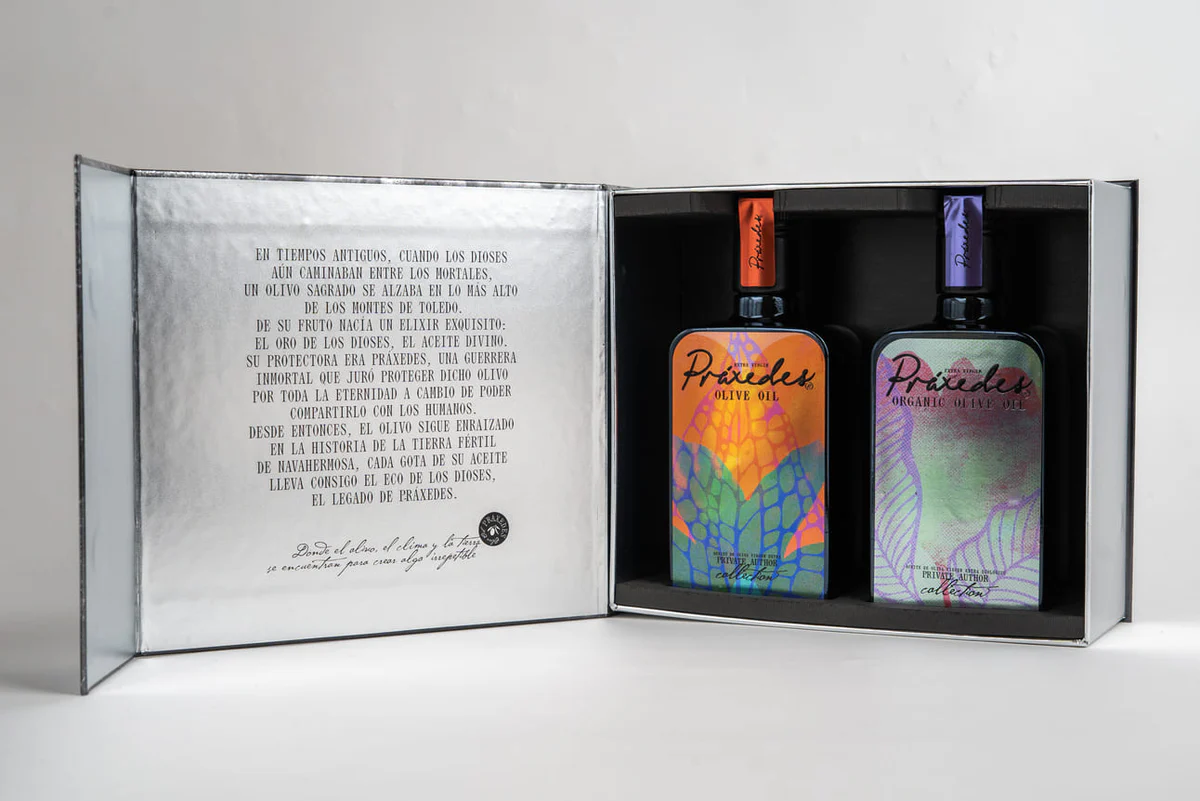Pack abierto Praxedes con dos botellas de la Private Author Collection