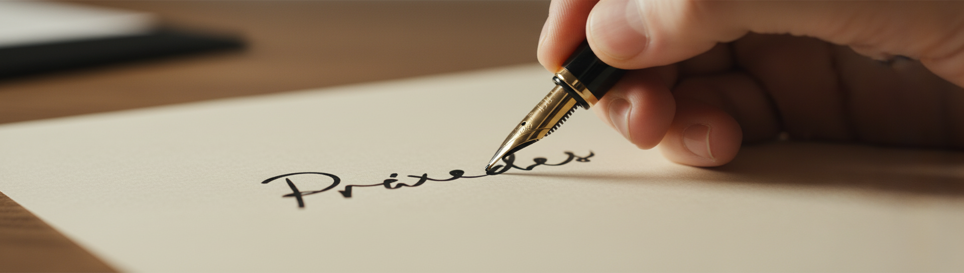 Manuscrito original del abuelo de los fundadores de Praxedes, origen de la caligrafía del logotipo